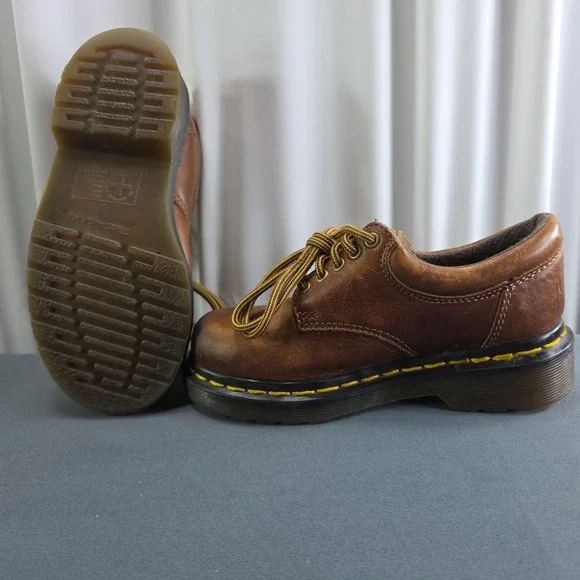 Dr. Martens Kids 13 Lace Up Leather Oxford Shoes Oiled Brown Classic Academia - Picture 6 of 9